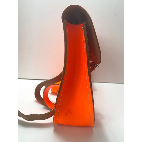 THE CAMBRIDGE SATCHEL COMPANY Neon Leather Backpack in Orange - Picture 4 of 14